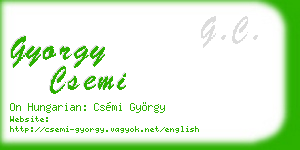 gyorgy csemi business card